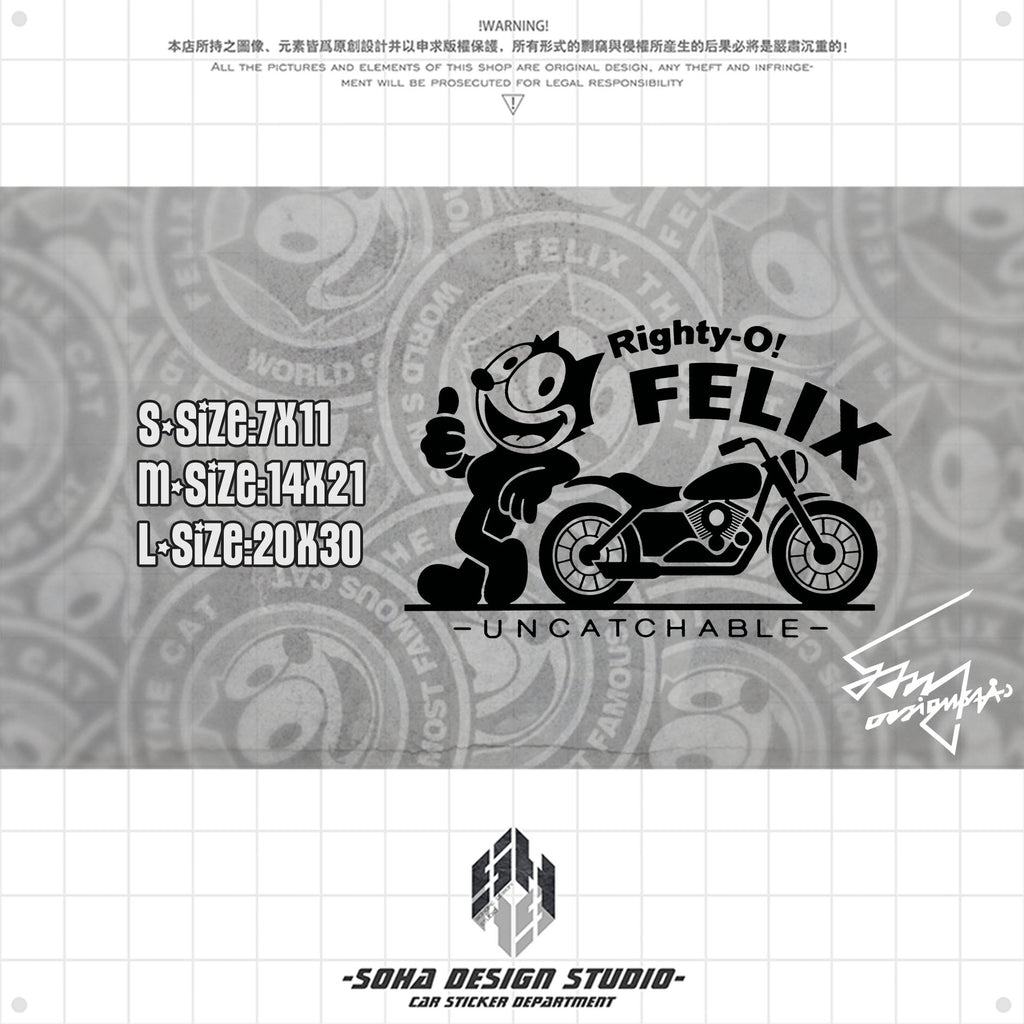 "Felix the Cat" Theme Sticker Collection (5 stickers)