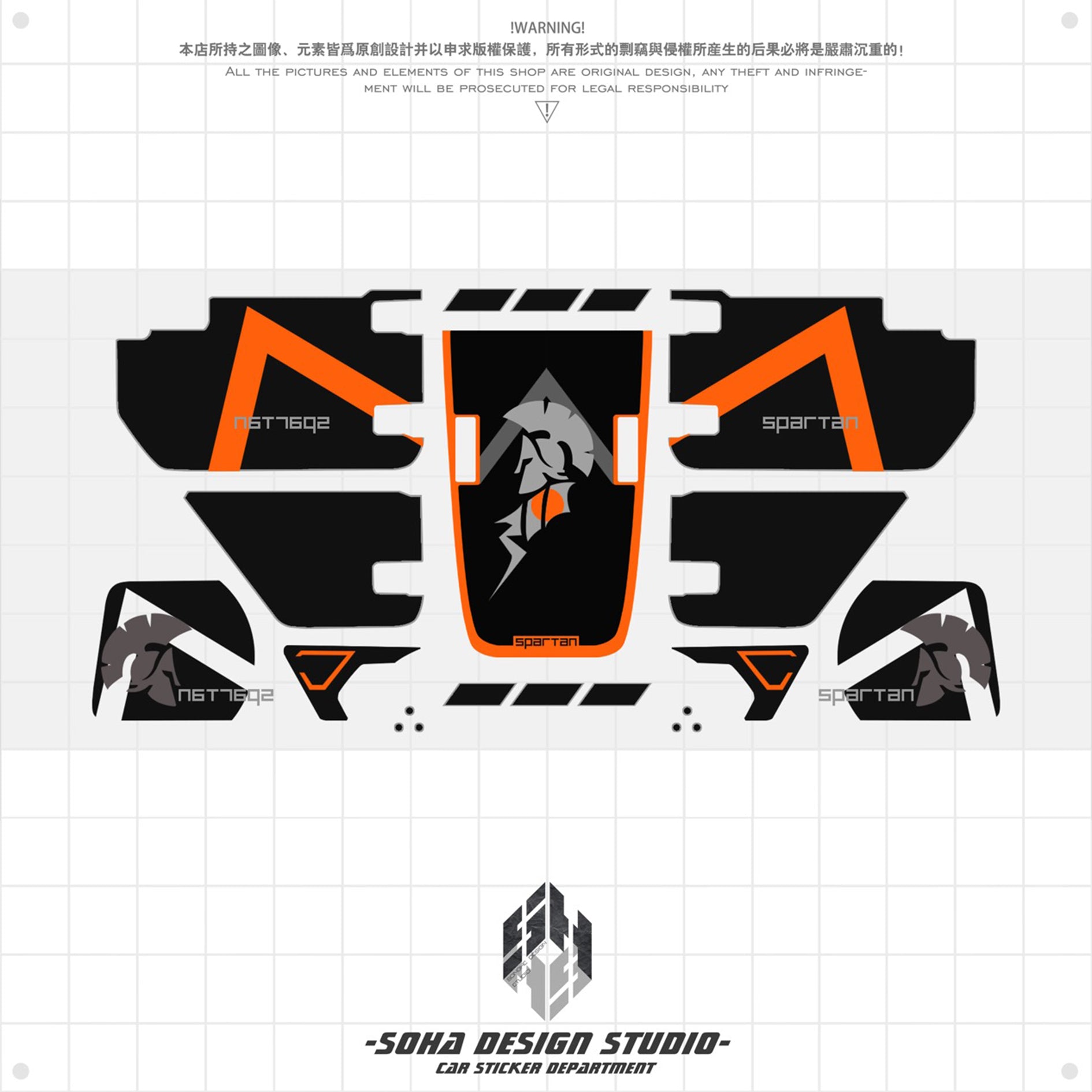 JEEP Wrangler Sticker "Spartan Warrior"