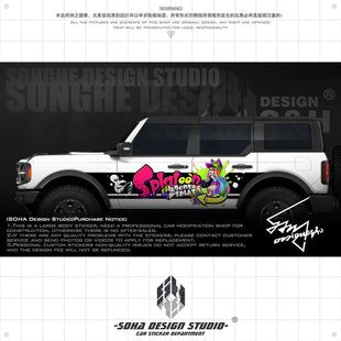 Ford Bronco/Jeep Wrangler Sticker "Splatoon"(Contact for other models)