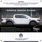 Ford Ranger Raptor Sticker (Gray/White)