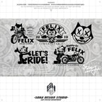"Felix the Cat" Theme Sticker Collection (5 stickers)