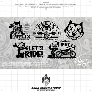 "Felix the Cat" Theme Sticker Collection (5 stickers)