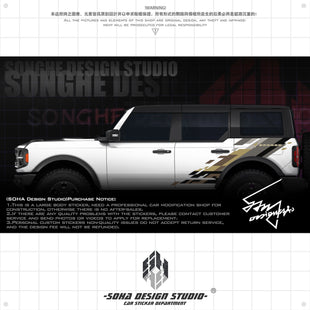 Ford Bronco Raptor Sticker (black/brown)