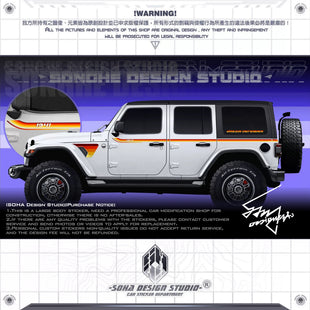 Jeep Wrangler Sticker "Linear"
