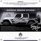 Jeep Wrangler Sticker “Jurassic Tyrannosaurus rex”(Contact for other models)