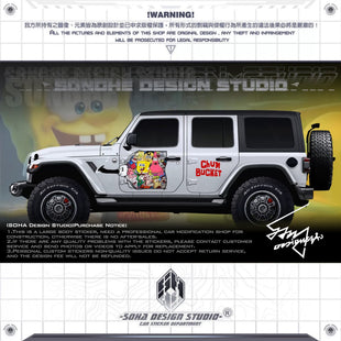 Jeep Wrangler/Ford Bronco Sticker “SpongeBob”(Contact for other models)