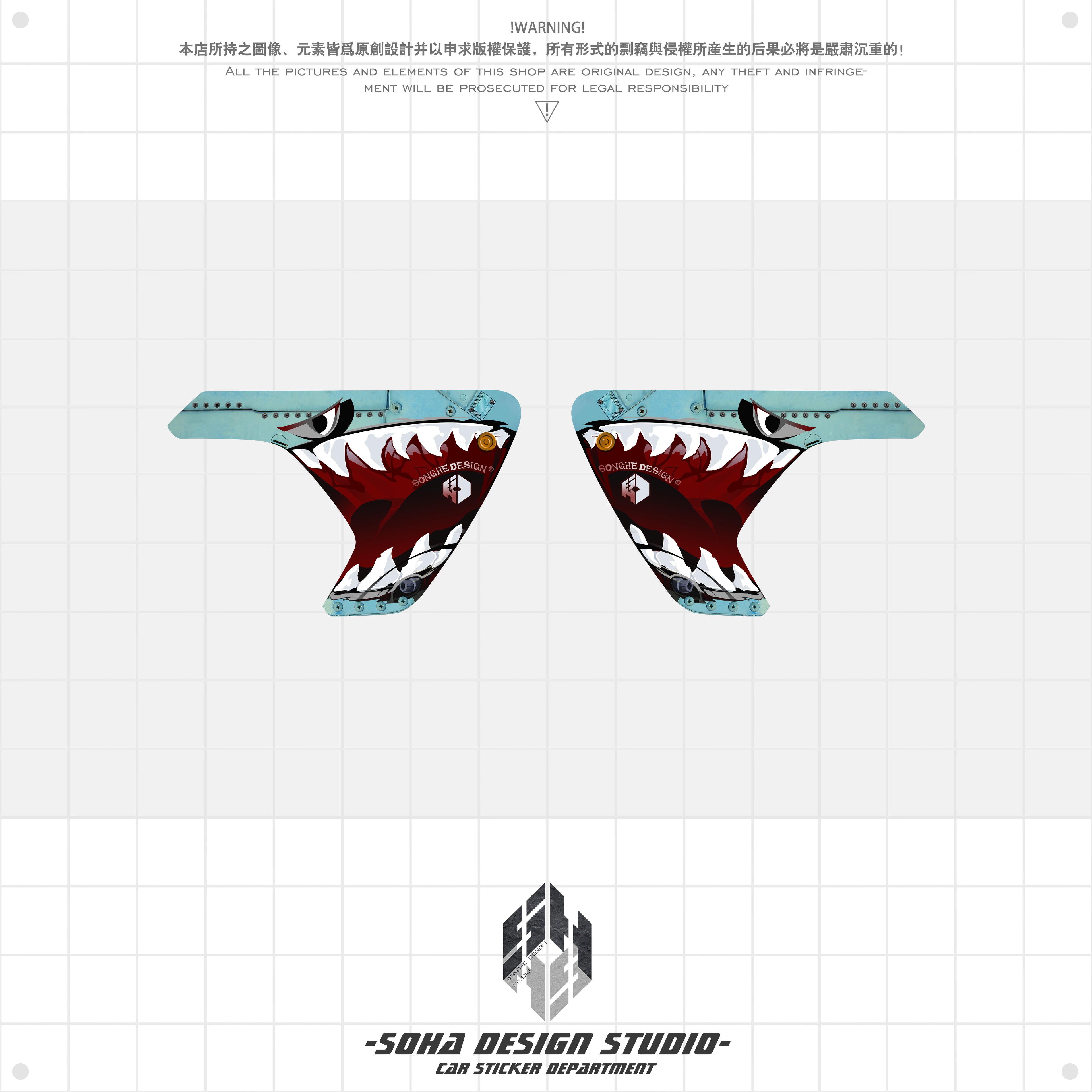 Jeep Wrangler/Gladiator Air Inlet Sticker “Flying Squad”