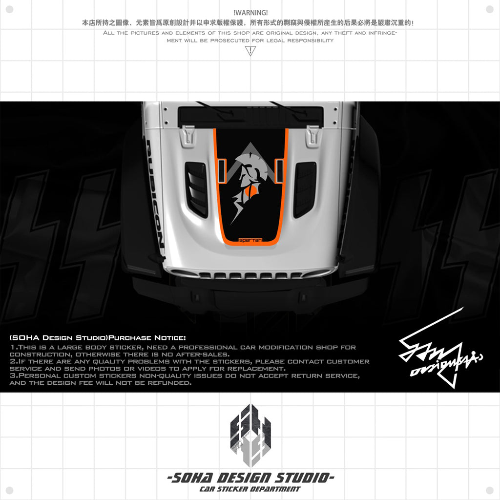 JEEP Wrangler Sticker "Spartan Warrior"