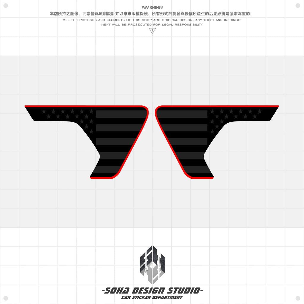 Jeep Wrangler/Gladiator Air Inlet Sticker “USA”