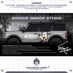 Ford bronco/Jeep Wrangler Sticker "Popeye Pie"(Contact for other models)