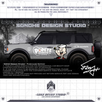 Ford bronco/Jeep Wrangler Sticker "Popeye Pie"(Contact for other models)