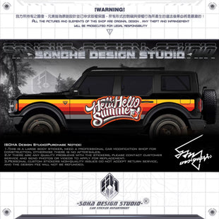 Ford Bronco Sticker "Hello Hello Summer"