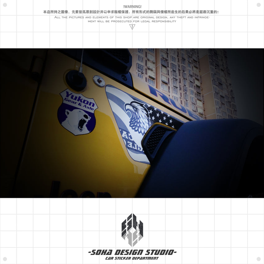 Jeep Wrangler/Gladiator Air Inlet Sticker “USA Eagle”