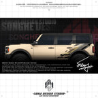 Ford Bronco Raptor Sticker (black/brown)