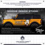 Ford bronco/Jeep Wrangler Sticker "Popeye Pie"(Contact for other models)