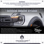 Ford Ranger Raptor Sticker (Gray/White)