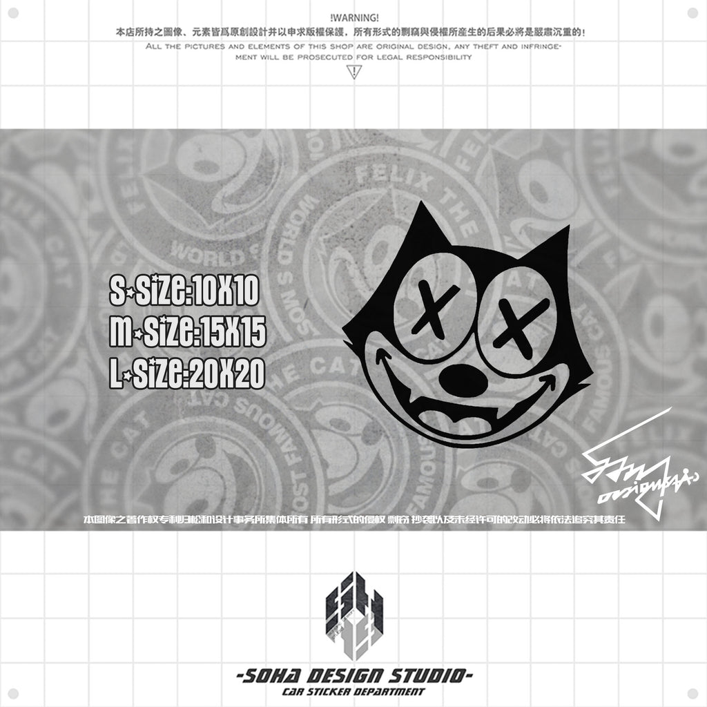 "Felix the Cat" Theme Sticker Collection (5 stickers)