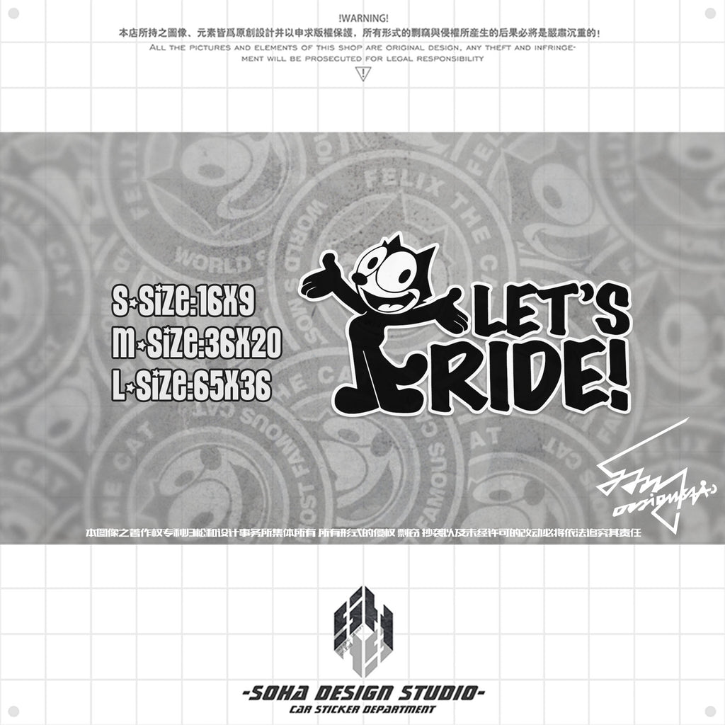 "Felix the Cat" Theme Sticker Collection (5 stickers)