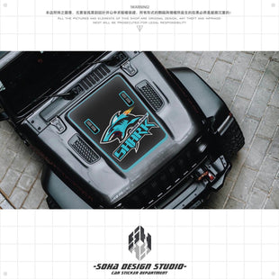 Jeep Wrangler Hood Sticker "Shark"