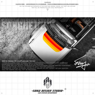 Ford Bronco Hodd Sticker "Rainbow"