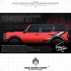 Ford Bronco Raptor Sticker（gray/red）