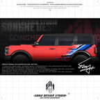 Ford Bronco Raptor Sticker（black/blue）