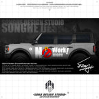 Ford Bronco/F150/Jeep Wrangler/Gladiator Stickers "NO MORE WORK"(Contact for other models)