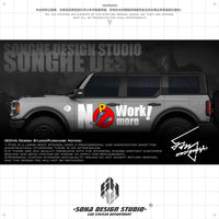Ford Bronco/F150/Jeep Wrangler/Gladiator Stickers "NO MORE WORK"