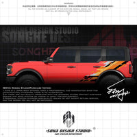 Ford Bronco Raptor sticker（black/orange）