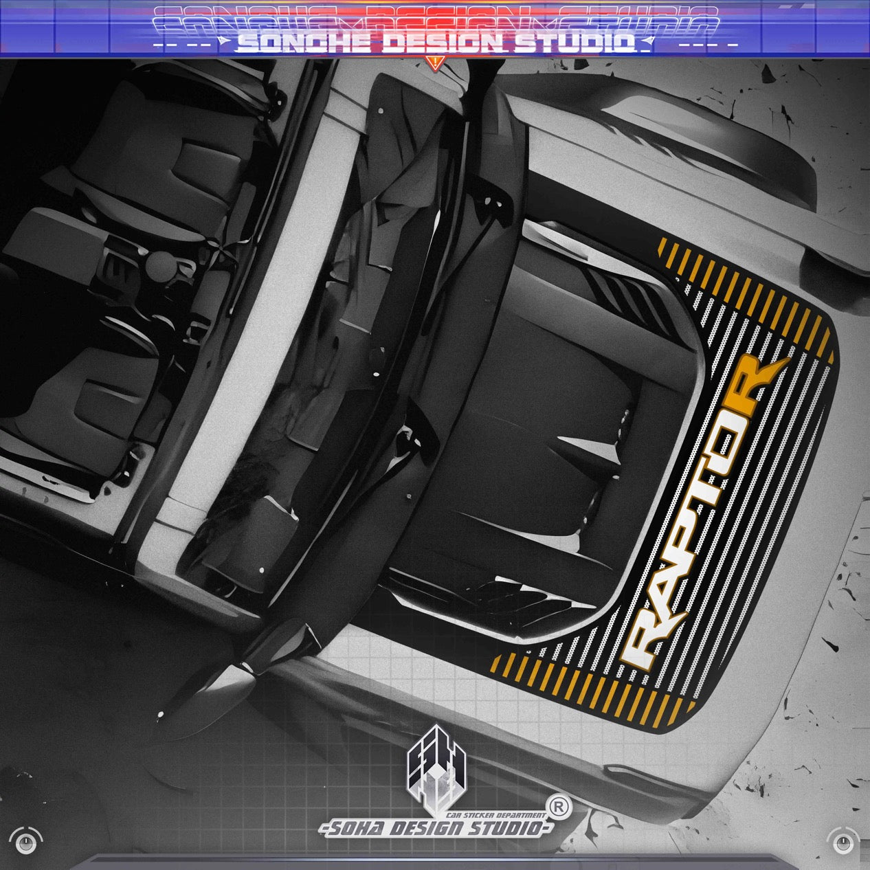 Ford Bronco Hood Sticker "Raptor"