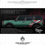 Ford Bronco Raptor Sticker（gray/red）