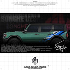 Ford Bronco Raptor Sticker（black/blue）