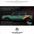 Ford Bronco Raptor sticker（black/orange）