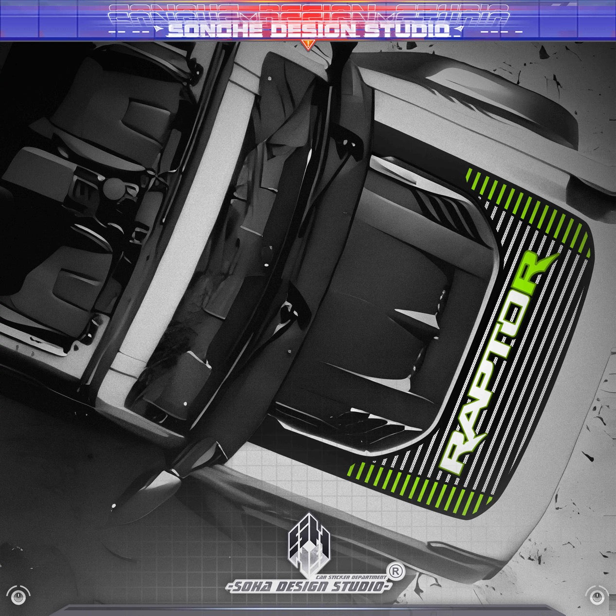Ford Bronco Hood Sticker "Raptor"