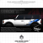 Ford Bronco Raptor Sticker（black/blue）