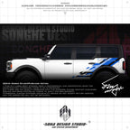 Ford Bronco Raptor Sticker（black/blue）