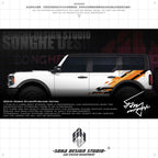 Ford Bronco Raptor sticker（black/orange）