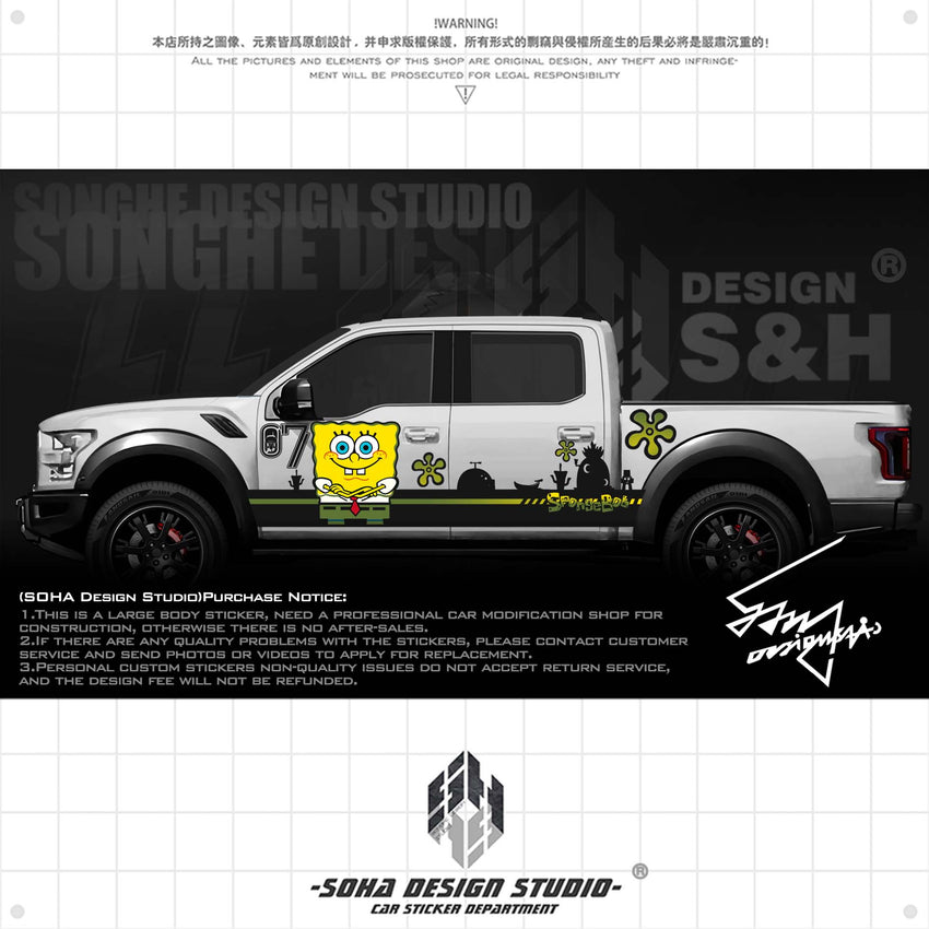 Ford bronco/F150/JEEP Wrangler/Gladiator "Spongebob Squarepants"