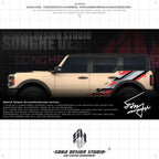 Ford Bronco Raptor Sticker（gray/red）
