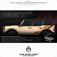 Ford Bronco Raptor sticker（black/orange）