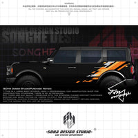 Ford Bronco Raptor sticker（black/orange）