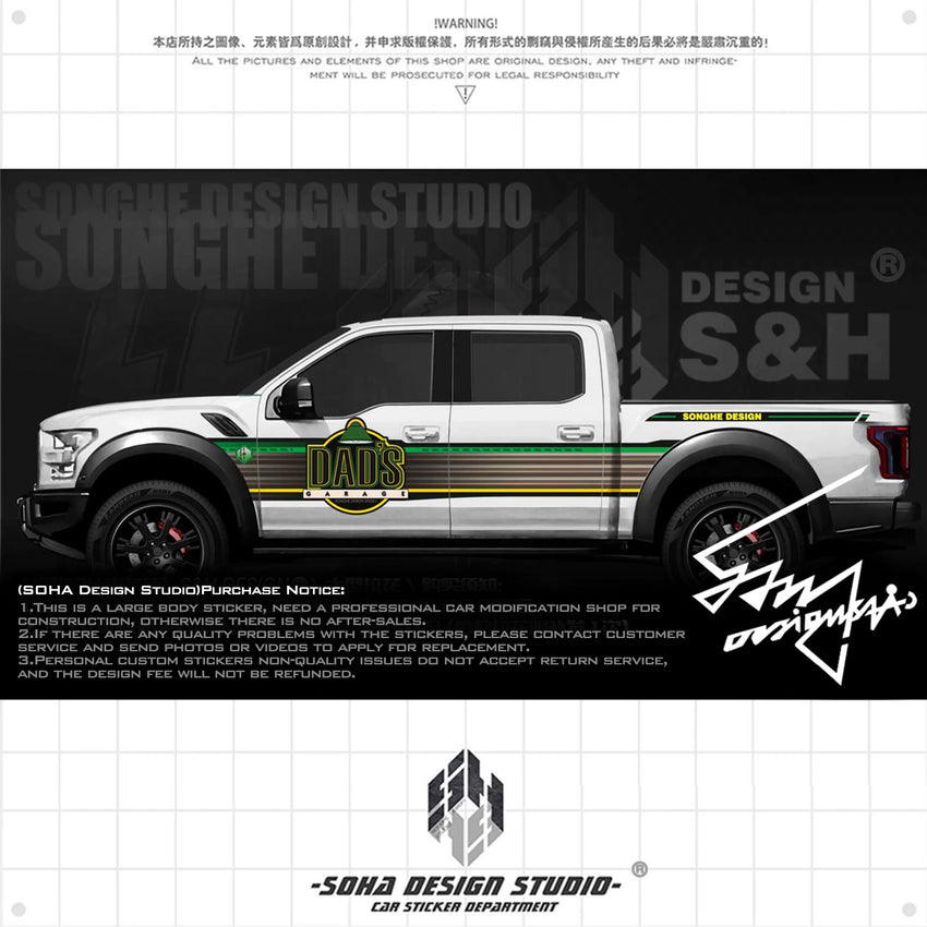 Ford bronco/F150/JEEP Wrangler/Gladiator sticker "Dads"(Contact for other models)