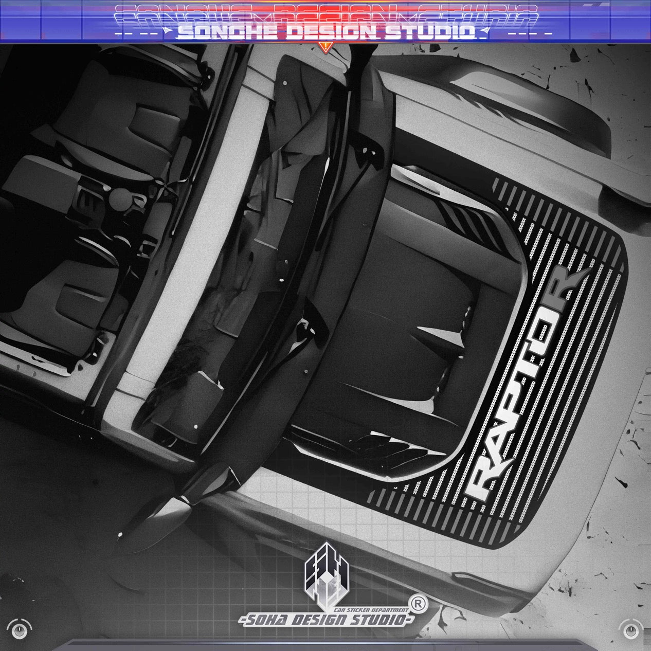 Ford Bronco Hood Sticker "Raptor"