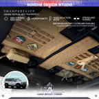 Ford bronco Interior roof mounted storage board (Velcro removable)