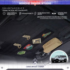 Ford bronco Interior roof mounted storage board (Velcro removable)