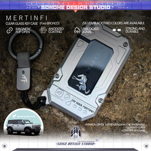 Ford bronco car keys cover (Metallic glass key case)